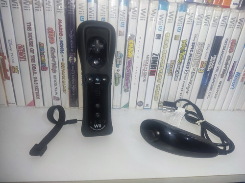 Wii Remote Plus Inside Original + Nunchuck Original Black