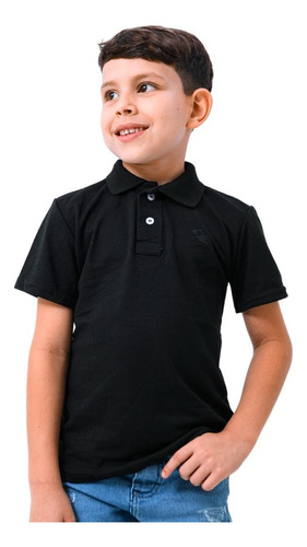 Camisa Infantil Polo Piquet Algodão Manga Curta Confortável