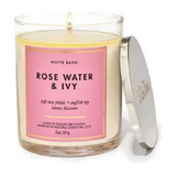 Bath & Body Works - Vela Pavio Simples Rose Water & Ivy