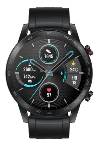 Smartwatch Honor Magicwatch 2 1.39  Caja 46mm De  Acero Inoxidable  Negra, Malla  Charcoal Black De  Fluoroelastómero Mns-b19