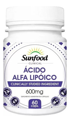 Ácido Alfa Lipoíco - 600mg - 60 Cápsulas - Sunfood 
