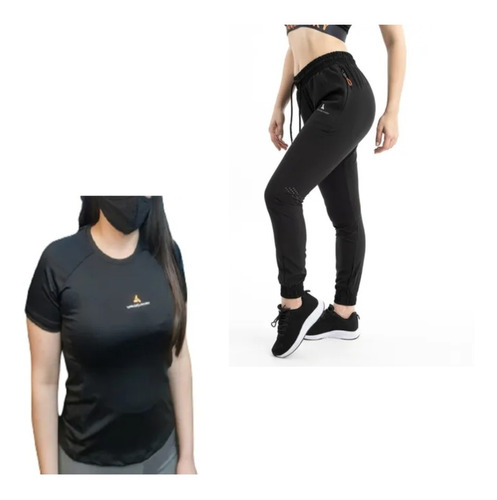 Conjunto! Remera Lycra Mujer+ Pantalon Microfibra Liviano