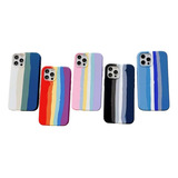 Funda Silicon Multicolor Arcoiris Para Motorola G60s Suave