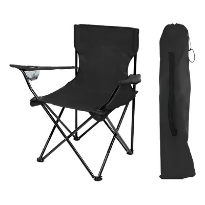 Silla Playera Plegable Portátil Para Exteriores Camping Color Negro | MercadoLibre