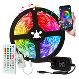 Fita Led Rgb 5050 Bluetooth Colorida 10m Com Controle+fonte