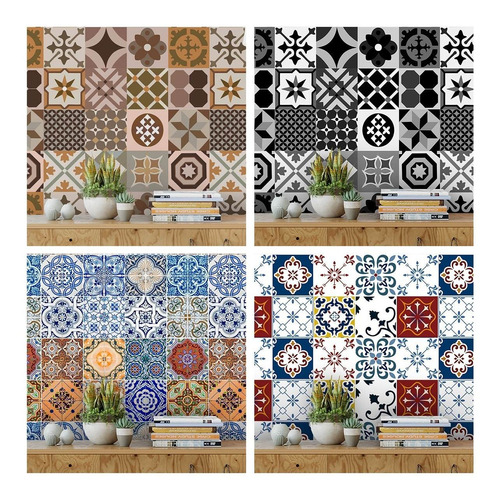 Papel Parede Adesivo Cozinha Azulejo Hidráulico Português 3m