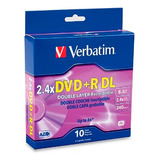 Verbatim Dvd+r 95166 Dl 8.5gb 2.4x Por 10 Unidades