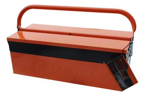 Caja Herramientas Metálica 2 Niveles Color Naranja