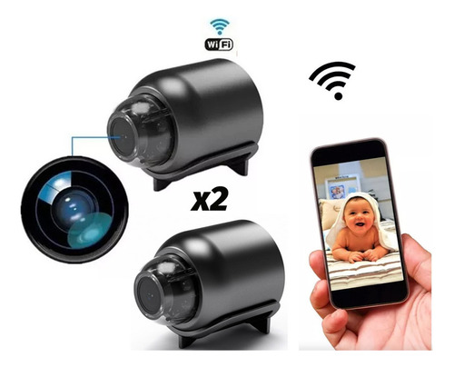Mini Microcámara Wifi Discrete Spy Hd 2 Pi Con Visión Noctur