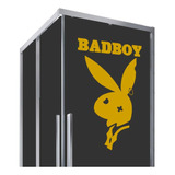 Adesivo Para Vidro Box  Amarelo Logo Coelho Badboy