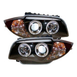 Faros Bmw Serie 1 Ojo De Angel Lupa 2006 2007 2008 2012 Par