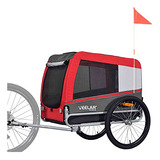 Trailer Transportador De Mascotas Large Para Bicicleta Rojo