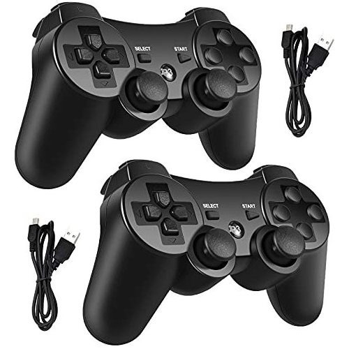 Control Gamer Inalambrico Jinhoabf Para Ps3 2 Pzs -negro