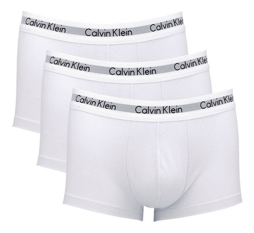 Cueca Calvin Klein 3 Low Rise Trunks Original Branco