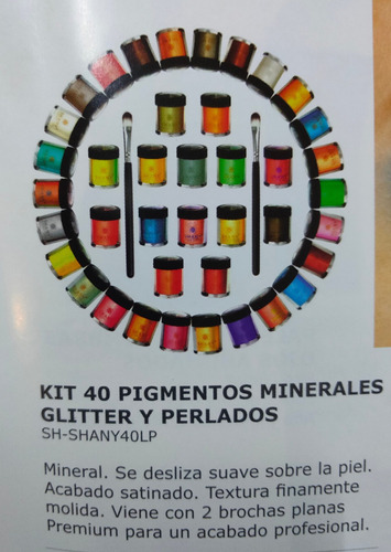 Set Gliter. Y Pigmentos Shany Excelente Pigmento. . 