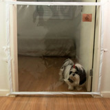 Dog Door Tela De Proteção Para Portas 130 Cm X 90 Cm Branco