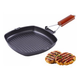 Sarten Parrilla Grill Asador Antiadherente Plegable Cocina