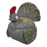 Molcajete En Forma De Gallina Piedra Volcanica Artesanal 