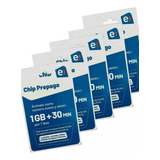 Pack 5 Chip Entel 1gb + 30min Sim Card Prepago