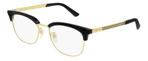 Gucci Gg0698oa 002 Square Shape Negro Dorado