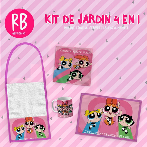 Set Jardín Kit Personalizados Taza Toalla Mantel Servilleta