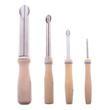 Pack De 4 Cortadores De Acero Inoxidable Y Madera Circular