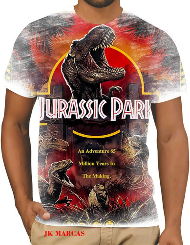 Camiseta Camisa Jurassic Park Desenho Infantil Meninio 07