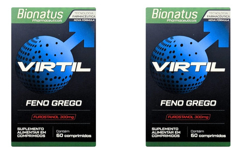 Kit 2 Virtil Feno Grego Suplemento Com 60 Comp - Bionatus