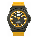 Reloj Cat Para Caballero Correa De Silicón Color Amarillo