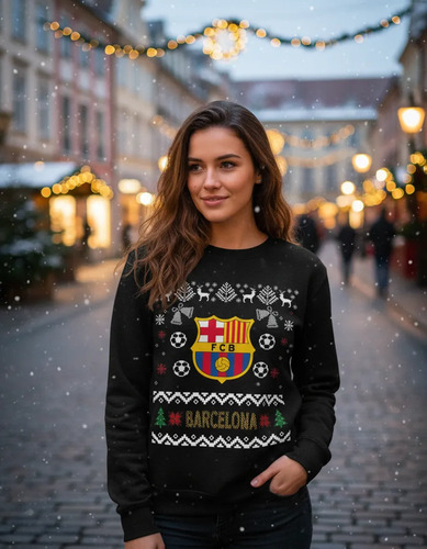 Sudadera Barca, Barcelona Ugly Sweater Navideño, Futbol