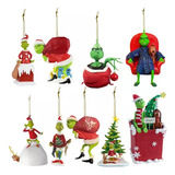 Colgante Colgante De Árbol De Navidad Grinch, 9 Piezas/juego