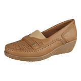 Zapato Confort Clasico Para Mujer Castalia 419-56 Cajeta