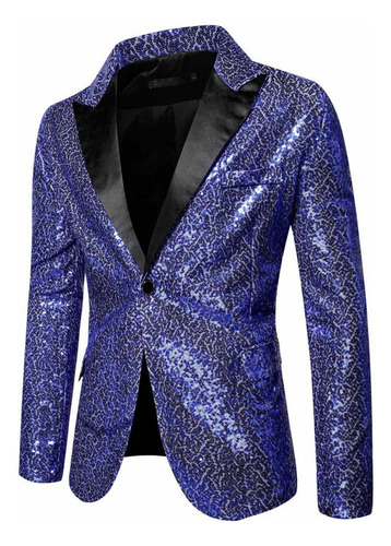 Blazer Brillante Para Hombre Chamarra Casual Hombre Abrigo