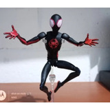 Figura Miles Morales Spiderman 16 Cm S.h.figuarts.   Base 