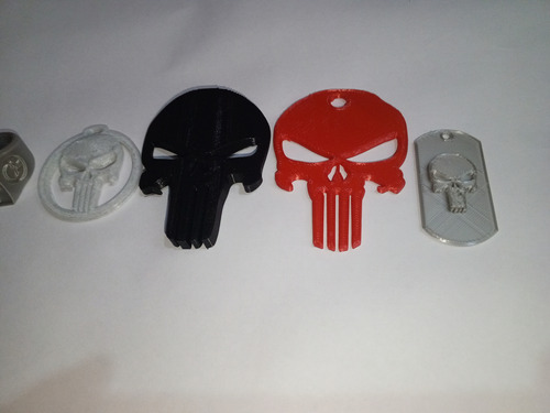 The Punisher Set Llavero, Emblema, Anillo, Placa Y Dije Foto 2