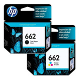 Combo Cartucho Hp 662 Negro + Hp 662 Tricolor Original X2