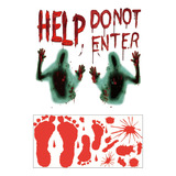 Adhesivos De Pared Halloween Help Blood For Ventanas, 2 Hoj