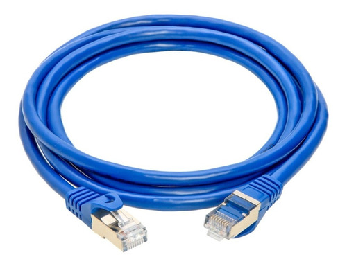 Cable De Red Utp Categoría 7 Azul 100% Cobre 5 Metros 