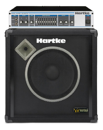 Amplificador De Bajo Hartke Cabezal Ha2500 + Caja Vx 115 Prm