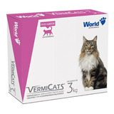 Vermifugo Gatos Vermicats 600mg Caixa Com 12 Comprimidos  