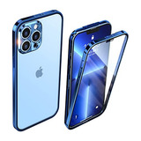 Funda Para iPhone 13 Pro Max Azul 360full Protective Cristal