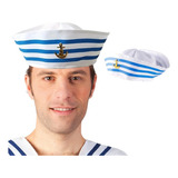 Gorro Marinero Disfraz Con Rayas Cotillon Fiesta Barco Naval