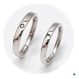 Anillos Parejas Sol Luna Compromiso Boda Ajustable Shanmeng