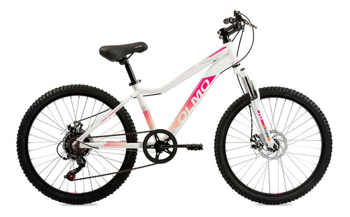 Bicicleta Mtb Rodado 24 Olmo Safari 240 Disco Alu Plan Fas Color Blanco/naranja/rosa Tamaño Del Cuadro 14