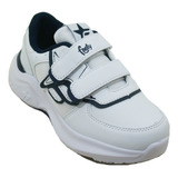 Zapatilla Footy Escolar Princeton Blanca/azul (t.26-32) Depo