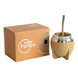 Mate Pampa Termico Pvc Simil Cuero C/ Packaging + Bombilla