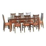 Comedor Leyda 8 Sillas Orange Nogal / Muebles América