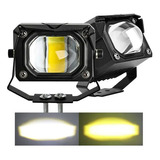 X2 Luces Foco Neblinero Led 30w Estroboscopica Bicolor Lupa