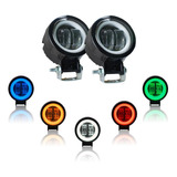 Par Faros 2 Hiper Led Lupa Ojo Angel Estrobo Arillo Cob F1  