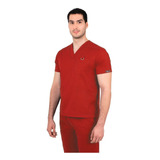 Uniforme Médico Quirúrgico Antifluidos Hombre Rojo